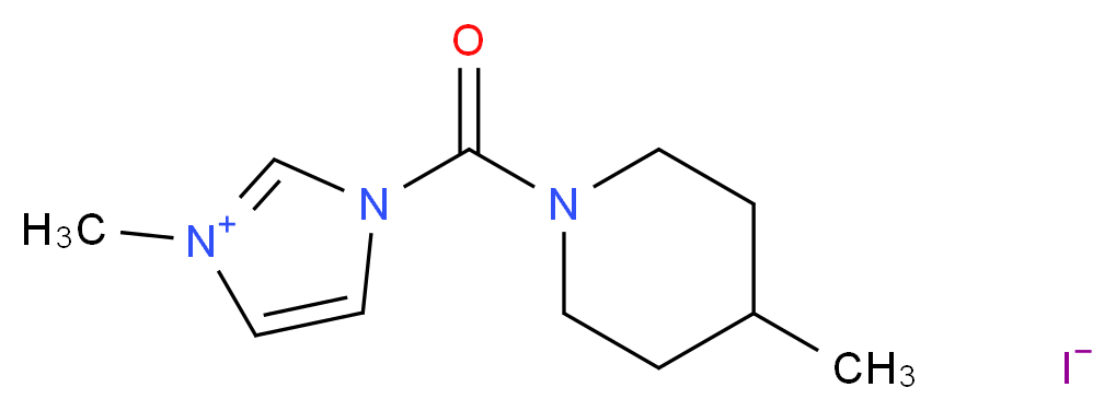 3-methyl-1-[(4-methylpiperidin-1-yl)carbonyl]-1H-imidazol-3-ium iodide_Molecular_structure_CAS_)
