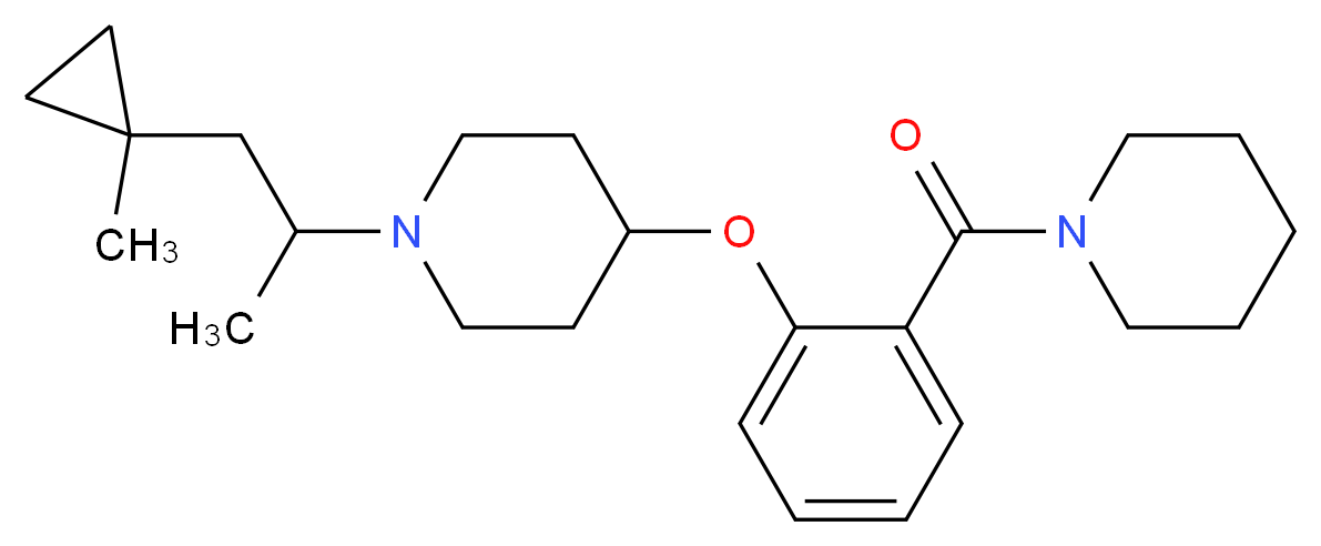 1-[1-methyl-2-(1-methylcyclopropyl)ethyl]-4-[2-(1-piperidinylcarbonyl)phenoxy]piperidine_Molecular_structure_CAS_)