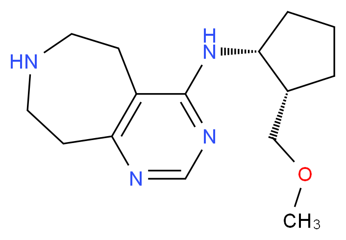 N-[(1R*,2S*)-2-(methoxymethyl)cyclopentyl]-6,7,8,9-tetrahydro-5H-pyrimido[4,5-d]azepin-4-amine_Molecular_structure_CAS_)