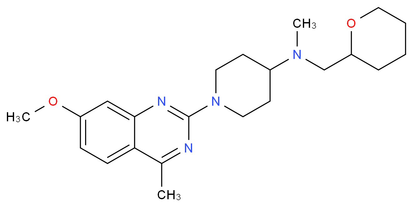 1-(7-methoxy-4-methyl-2-quinazolinyl)-N-methyl-N-(tetrahydro-2H-pyran-2-ylmethyl)-4-piperidinamine_Molecular_structure_CAS_)