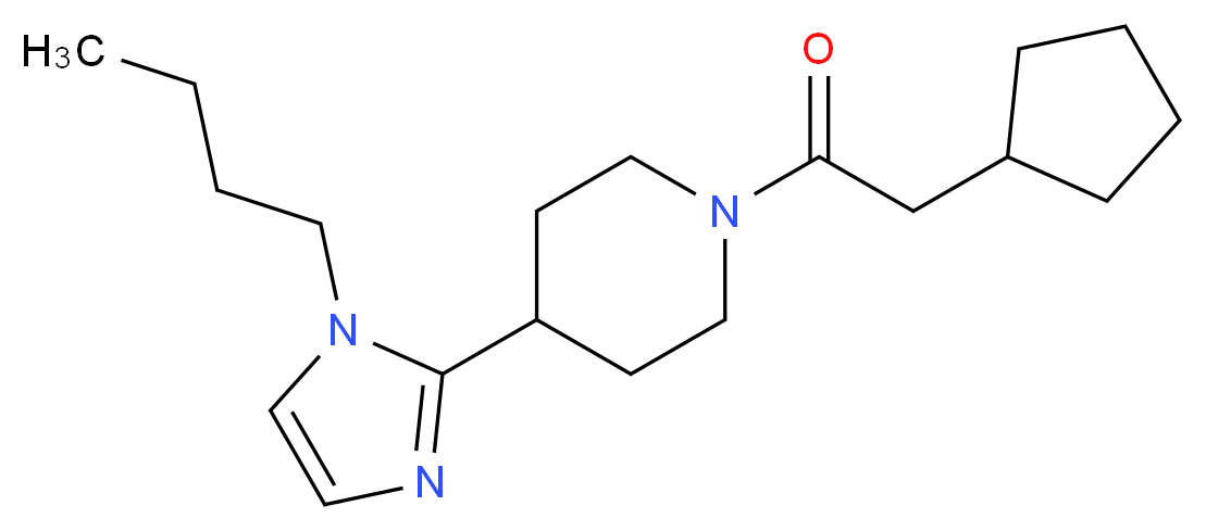 4-(1-butyl-1H-imidazol-2-yl)-1-(cyclopentylacetyl)piperidine_Molecular_structure_CAS_)