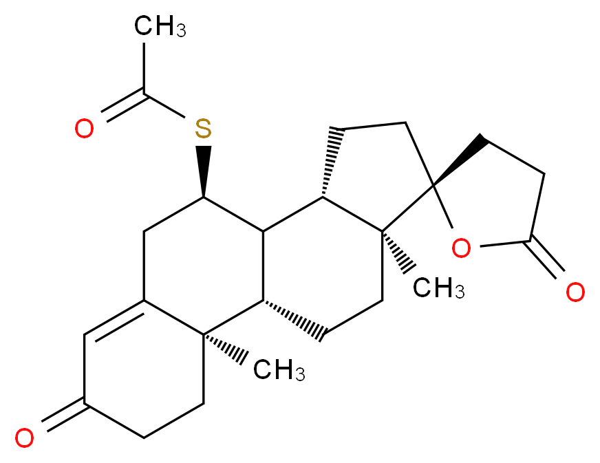 (1'S,2R,2'R,9'R,10'R,11'S,15'S)-9'-(acetylsulfanyl)-2',15'-dimethylspiro[oxolane-2,14'-tetracyclo[8.7.0.0^{2,7}.0^{11,15}]heptadecan]-6'-ene-5,5'-dione_Molecular_structure_CAS_)