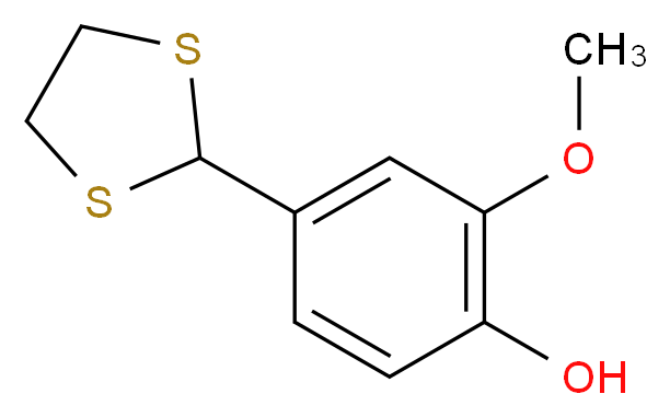 2-(4-Hydroxy-3-methoxyphenyl)-1,3-dithiolane_Molecular_structure_CAS_22068-62-8)