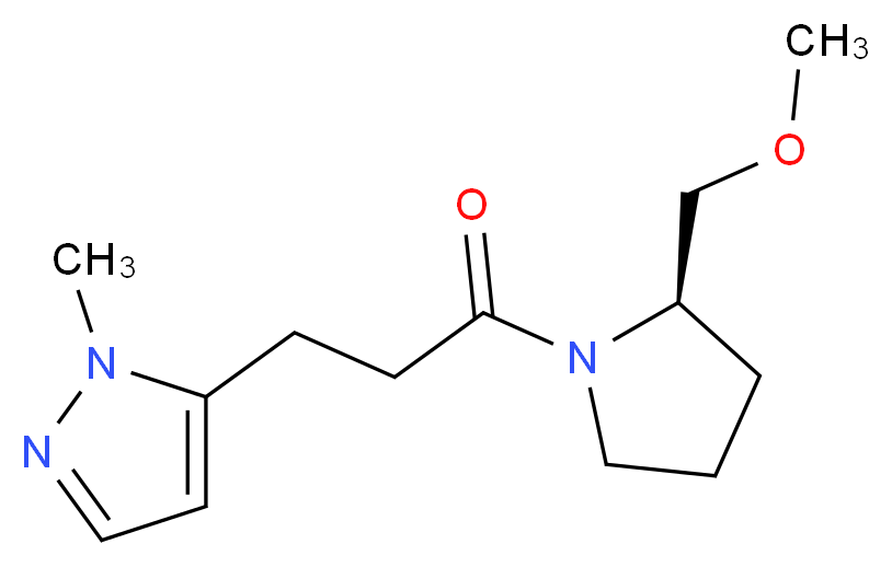5-{3-[(2R)-2-(methoxymethyl)pyrrolidin-1-yl]-3-oxopropyl}-1-methyl-1H-pyrazole_Molecular_structure_CAS_)