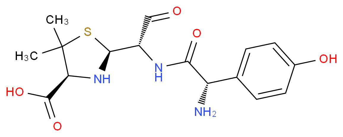 2-{1-[2-Amino-2-(4-Hydroxy-Phenyl)-Acetylamino]-2-Oxo-Ethyl}-5,5-Dimethyl-Thiazolidine-4-Carboxylic Acid_Molecular_structure_CAS_)