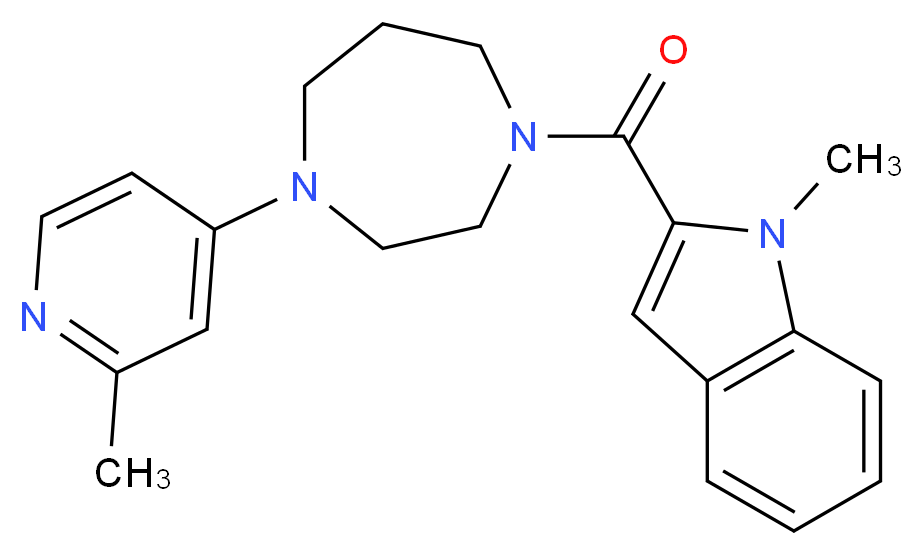 1-methyl-2-{[4-(2-methyl-4-pyridinyl)-1,4-diazepan-1-yl]carbonyl}-1H-indole_Molecular_structure_CAS_)