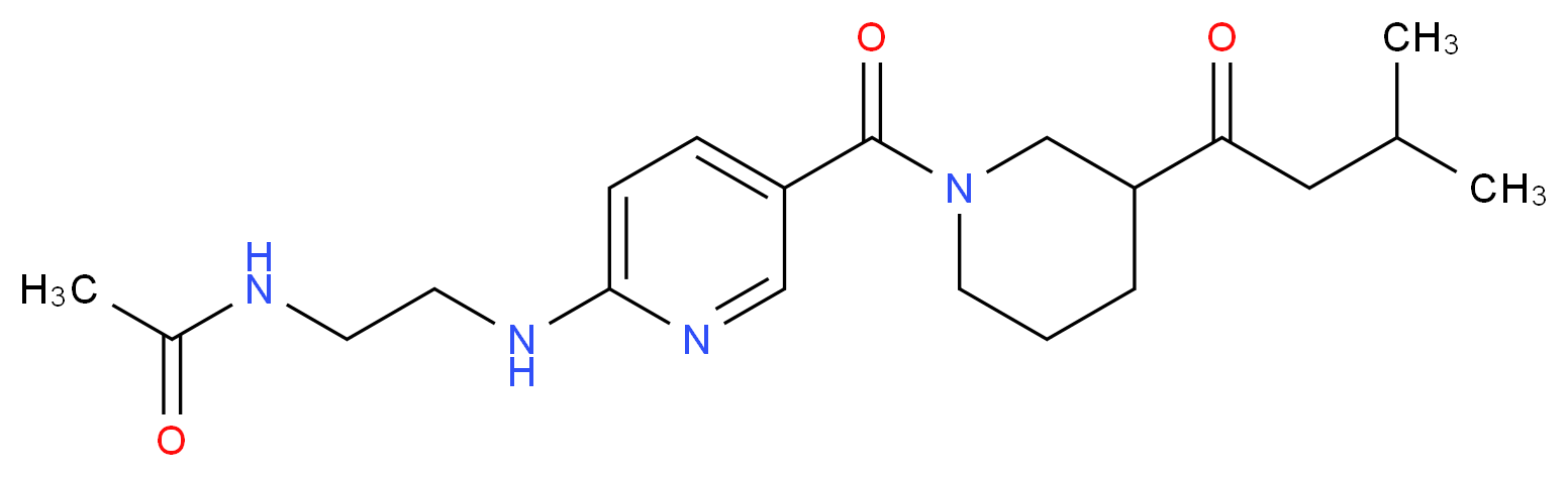 N-{2-[(5-{[3-(3-methylbutanoyl)piperidin-1-yl]carbonyl}pyridin-2-yl)amino]ethyl}acetamide_Molecular_structure_CAS_)