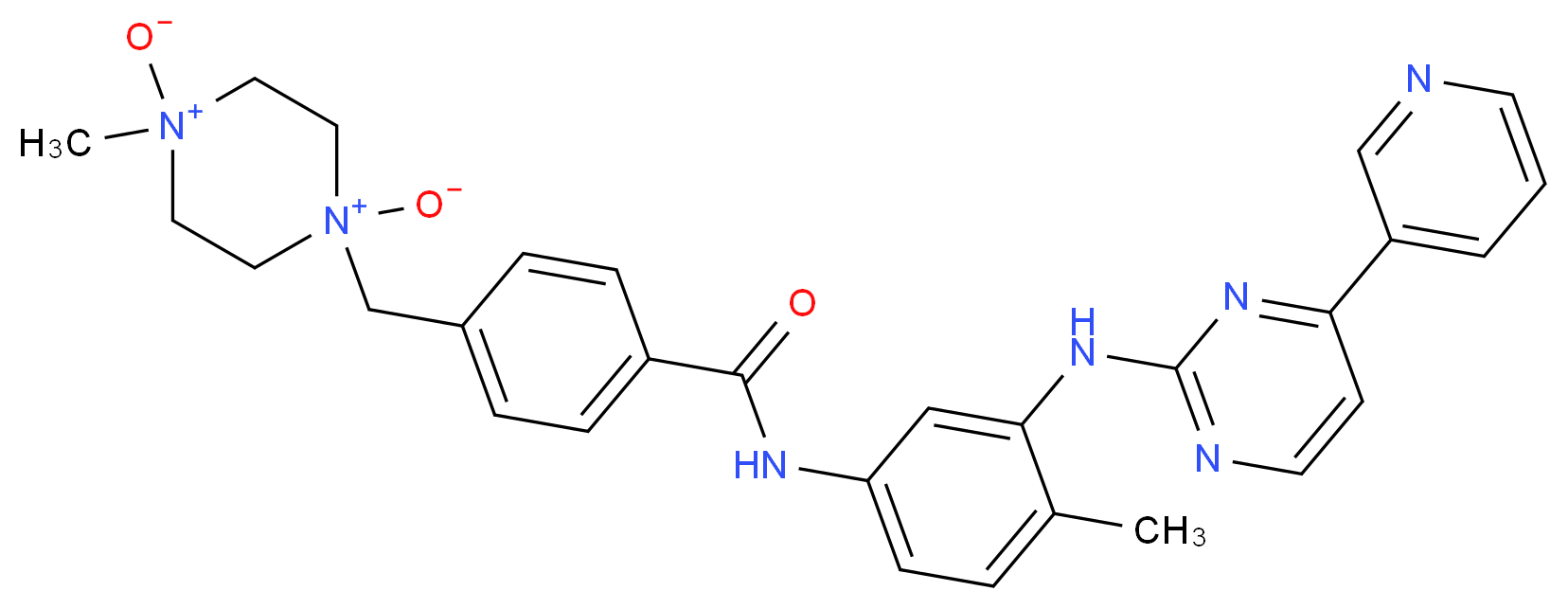 Imatinib (Piperidine)-N,N-dioxide_Molecular_structure_CAS_571186-93-1)