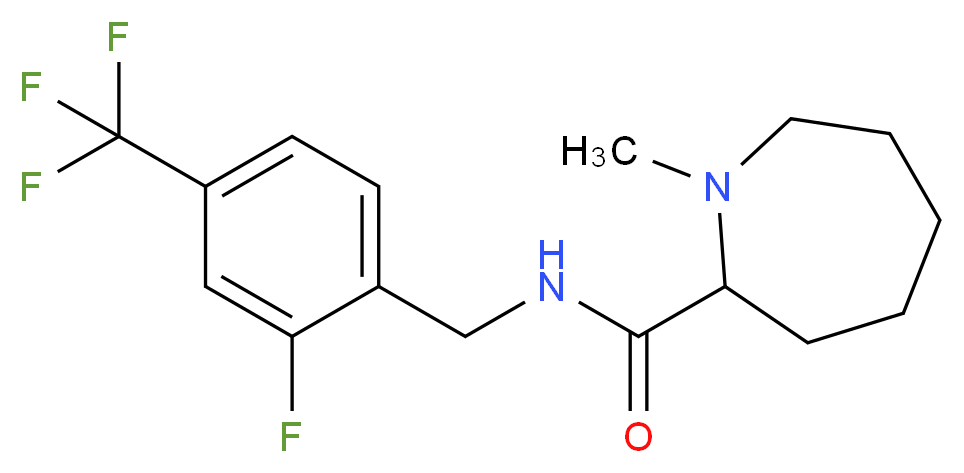 N-[2-fluoro-4-(trifluoromethyl)benzyl]-1-methylazepane-2-carboxamide_Molecular_structure_CAS_)