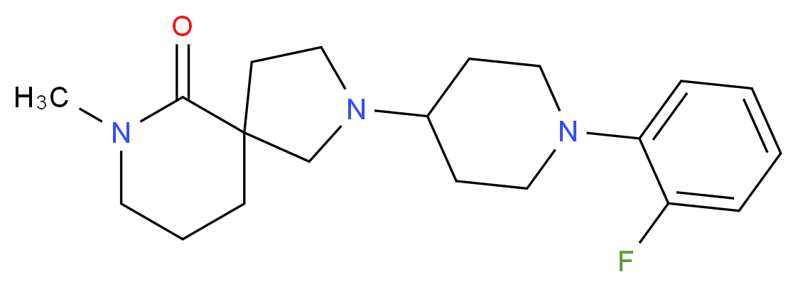 2-[1-(2-fluorophenyl)-4-piperidinyl]-7-methyl-2,7-diazaspiro[4.5]decan-6-one_Molecular_structure_CAS_)