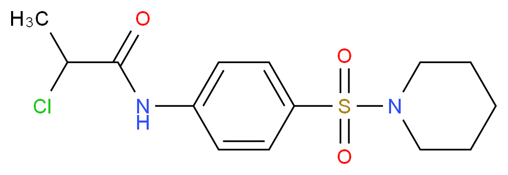 2-chloro-N-[4-(piperidin-1-ylsulfonyl)phenyl]propanamide_Molecular_structure_CAS_)