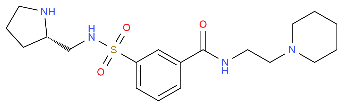 N-(2-piperidin-1-ylethyl)-3-({[(2S)-pyrrolidin-2-ylmethyl]amino}sulfonyl)benzamide_Molecular_structure_CAS_)