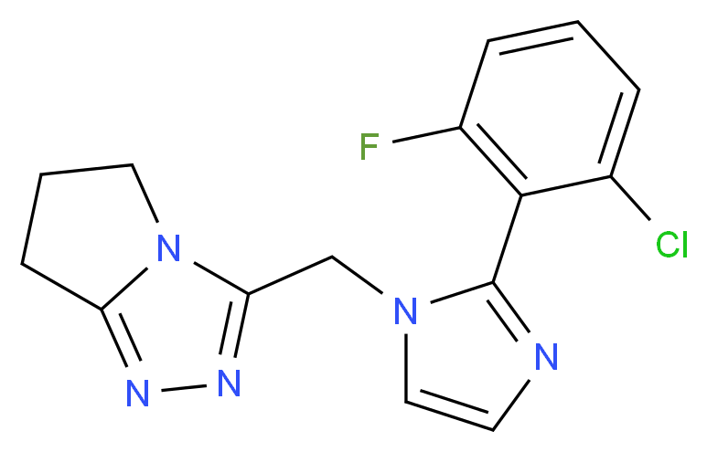 3-{[2-(2-chloro-6-fluorophenyl)-1H-imidazol-1-yl]methyl}-6,7-dihydro-5H-pyrrolo[2,1-c][1,2,4]triazole_Molecular_structure_CAS_)