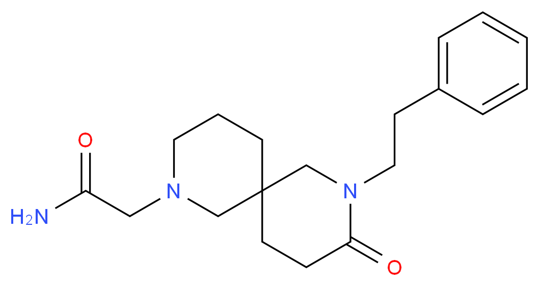 2-[9-oxo-8-(2-phenylethyl)-2,8-diazaspiro[5.5]undec-2-yl]acetamide_Molecular_structure_CAS_)