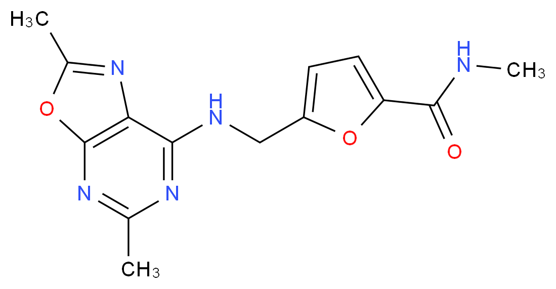 5-{[(2,5-dimethyl[1,3]oxazolo[5,4-d]pyrimidin-7-yl)amino]methyl}-N-methyl-2-furamide_Molecular_structure_CAS_)