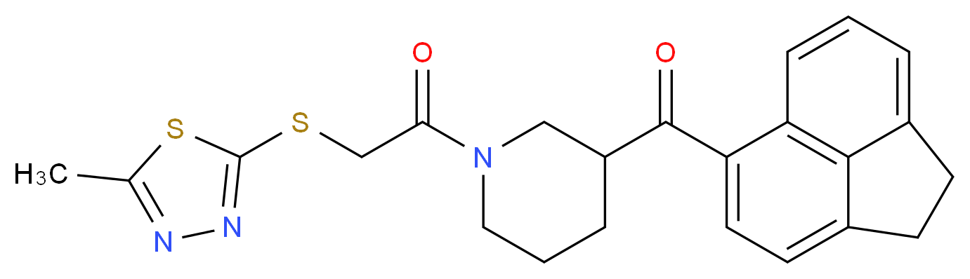 1,2-dihydro-5-acenaphthylenyl(1-{[(5-methyl-1,3,4-thiadiazol-2-yl)thio]acetyl}-3-piperidinyl)methanone_Molecular_structure_CAS_)