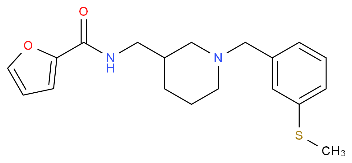 N-({1-[3-(methylthio)benzyl]-3-piperidinyl}methyl)-2-furamide_Molecular_structure_CAS_)