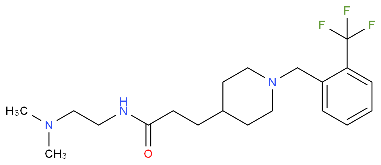 N-[2-(dimethylamino)ethyl]-3-{1-[2-(trifluoromethyl)benzyl]-4-piperidinyl}propanamide_Molecular_structure_CAS_)