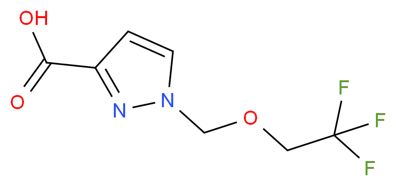 1-[(2,2,2-trifluoroethoxy)methyl]-1H-pyrazole-3-carboxylic acid_Molecular_structure_CAS_)