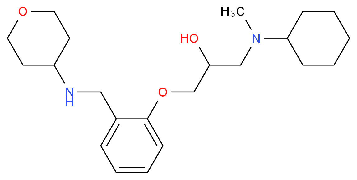 1-[cyclohexyl(methyl)amino]-3-{2-[(tetrahydro-2H-pyran-4-ylamino)methyl]phenoxy}-2-propanol_Molecular_structure_CAS_)