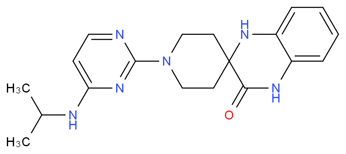 1-[4-(isopropylamino)-2-pyrimidinyl]-1',4'-dihydro-3'H-spiro[piperidine-4,2'-quinoxalin]-3'-one_Molecular_structure_CAS_)