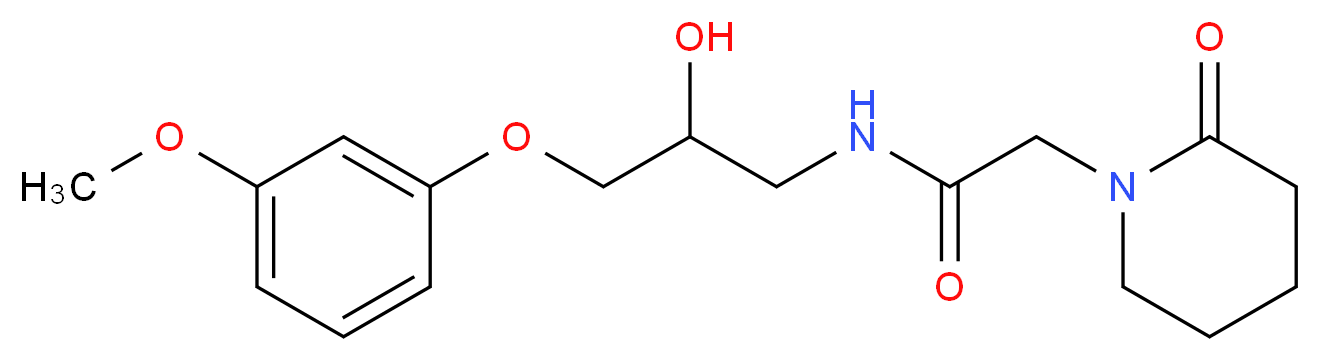 N-[2-hydroxy-3-(3-methoxyphenoxy)propyl]-2-(2-oxopiperidin-1-yl)acetamide_Molecular_structure_CAS_)