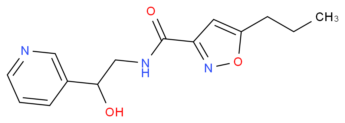 N-[2-hydroxy-2-(3-pyridinyl)ethyl]-5-propyl-3-isoxazolecarboxamide_Molecular_structure_CAS_)