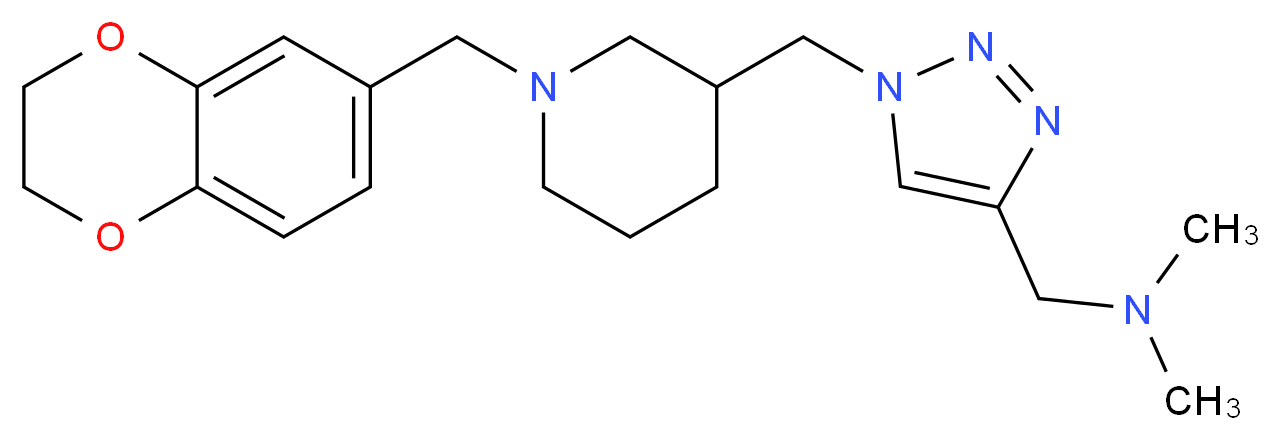 1-(1-{[1-(2,3-dihydro-1,4-benzodioxin-6-ylmethyl)piperidin-3-yl]methyl}-1H-1,2,3-triazol-4-yl)-N,N-dimethylmethanamine_Molecular_structure_CAS_)