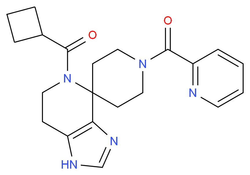 5-(cyclobutylcarbonyl)-1'-(pyridin-2-ylcarbonyl)-1,5,6,7-tetrahydrospiro[imidazo[4,5-c]pyridine-4,4'-piperidine]_Molecular_structure_CAS_)