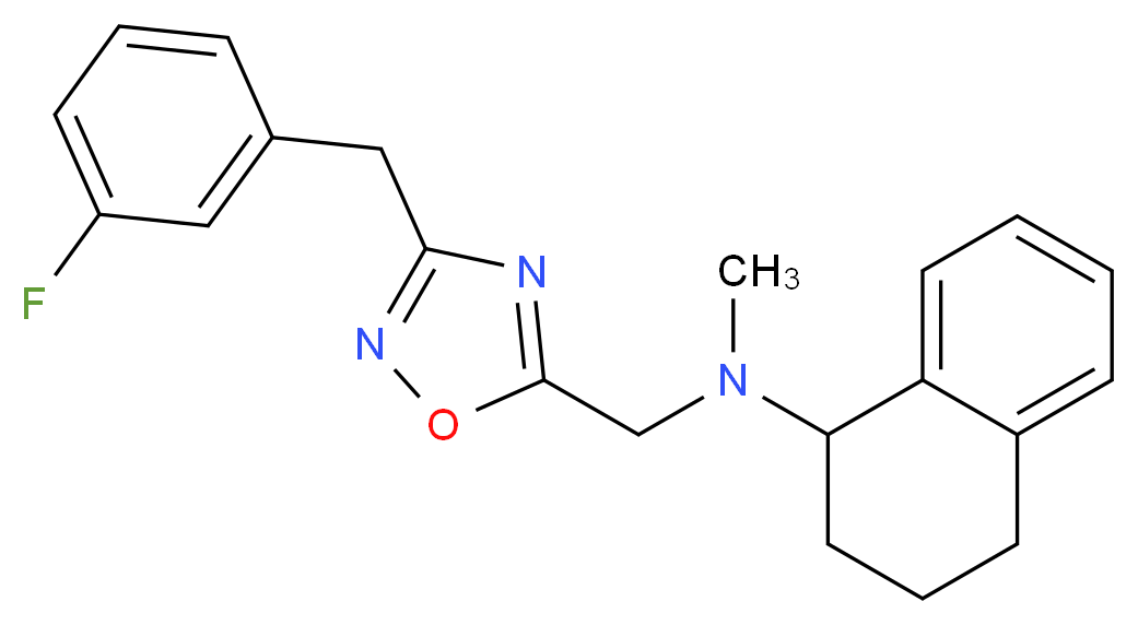 N-{[3-(3-fluorobenzyl)-1,2,4-oxadiazol-5-yl]methyl}-N-methyl-1,2,3,4-tetrahydro-1-naphthalenamine_Molecular_structure_CAS_)