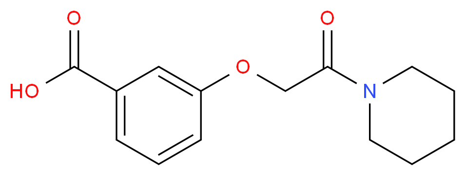 3-[2-oxo-2-(1-piperidinyl)ethoxy]benzoic acid_Molecular_structure_CAS_872196-57-1)