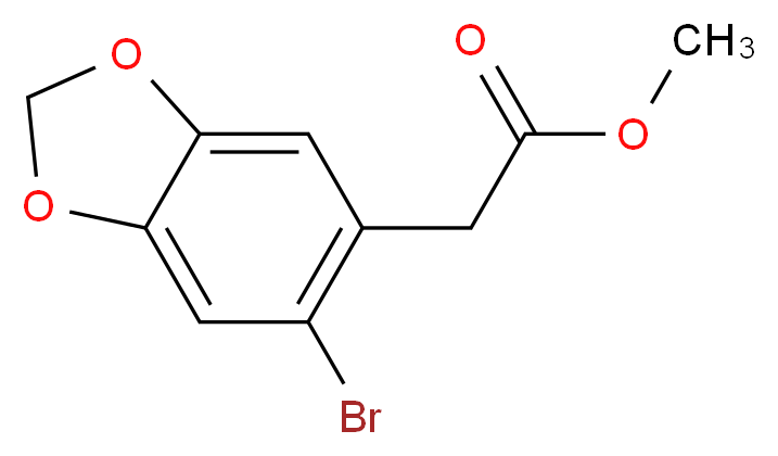 Methyl 2-(6-bromo-2H-1,3-benzodioxol-5-yl)acetate_Molecular_structure_CAS_51665-84-0)