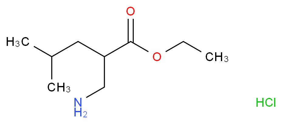 ethyl 2-(aminomethyl)-4-methylpentanoate hydrochloride_Molecular_structure_CAS_)