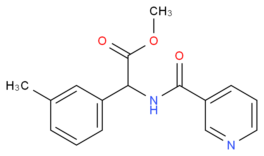 methyl (3-methylphenyl)[(pyridin-3-ylcarbonyl)amino]acetate_Molecular_structure_CAS_)
