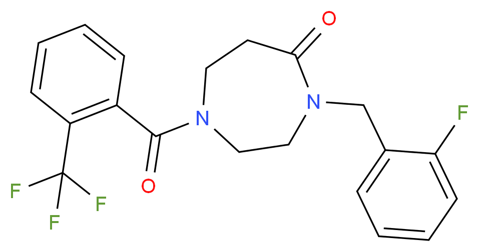 4-(2-fluorobenzyl)-1-[2-(trifluoromethyl)benzoyl]-1,4-diazepan-5-one_Molecular_structure_CAS_)