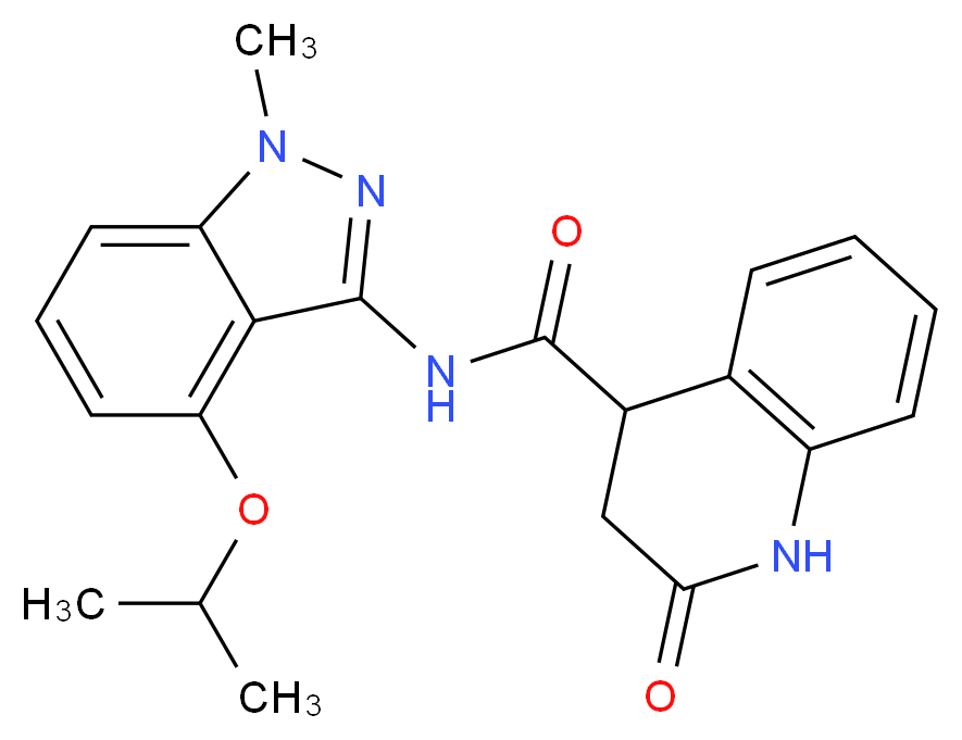 N-(4-isopropoxy-1-methyl-1H-indazol-3-yl)-2-oxo-1,2,3,4-tetrahydroquinoline-4-carboxamide_Molecular_structure_CAS_)