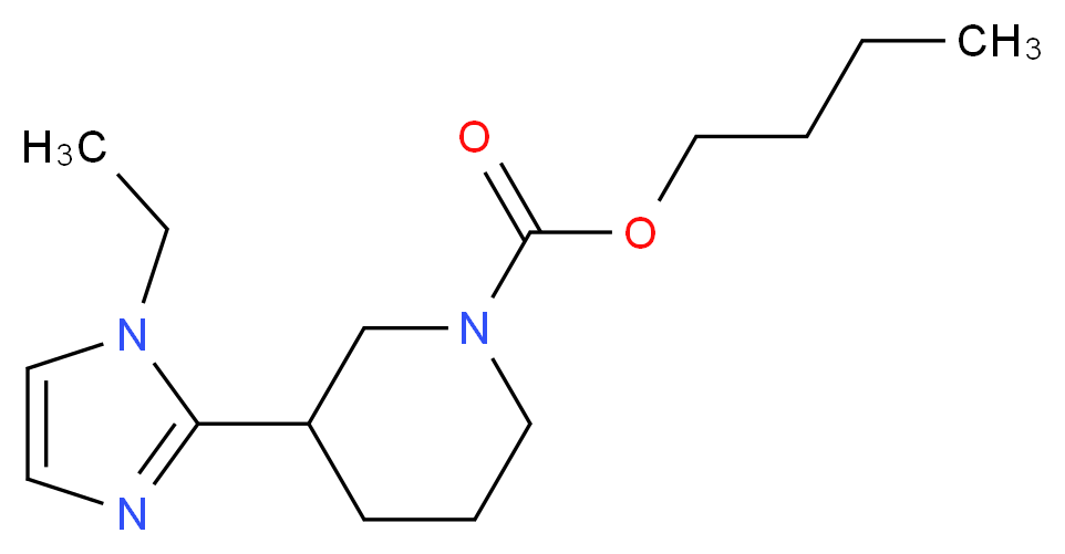 butyl 3-(1-ethyl-1H-imidazol-2-yl)-1-piperidinecarboxylate_Molecular_structure_CAS_)