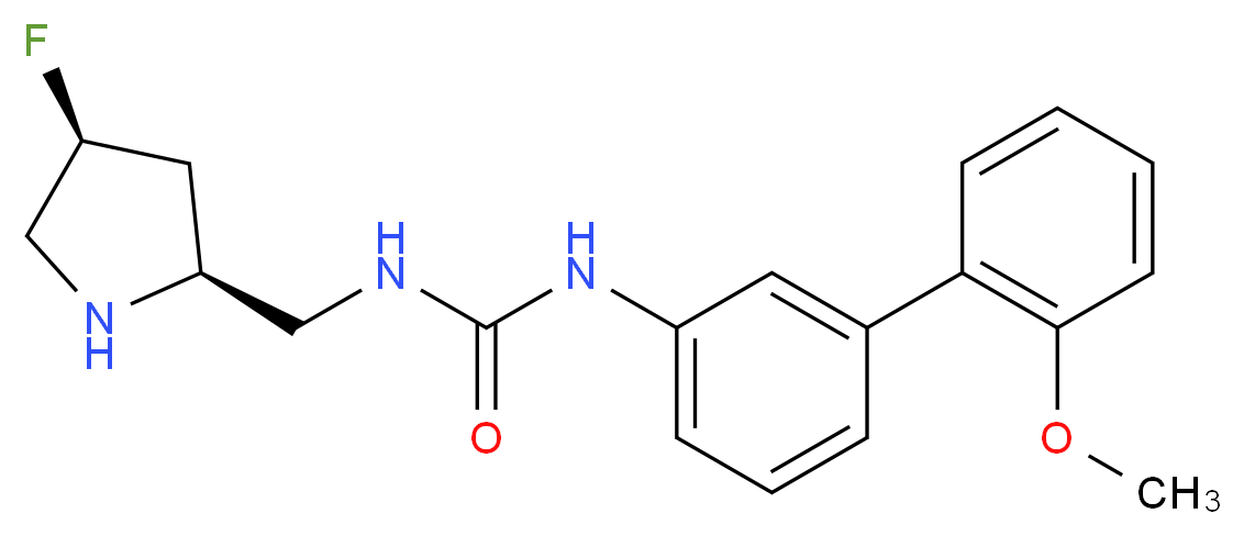 N-{[(2S,4S)-4-fluoropyrrolidin-2-yl]methyl}-N'-(2'-methoxybiphenyl-3-yl)urea_Molecular_structure_CAS_)