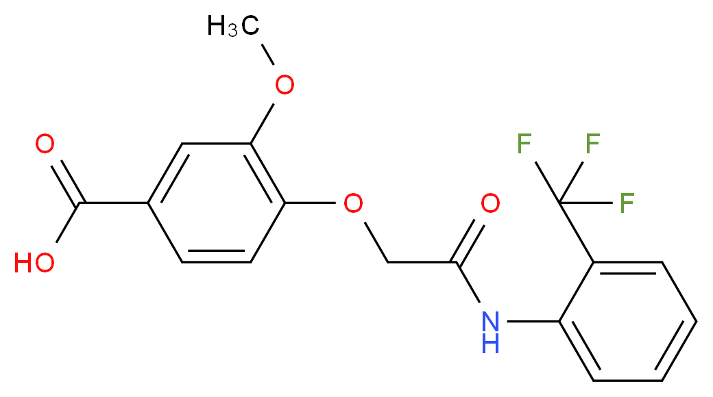 3-Methoxy-4-[(2-trifluoromethyl-phenylcarbamoyl)-methoxy]-benzoic acid_Molecular_structure_CAS_)