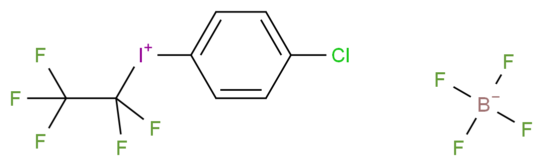 (4-chlorophenyl)(1,1,2,2,2-pentafluoroethyl)iodanium; tetrafluoroboranuide_Molecular_structure_CAS_)
