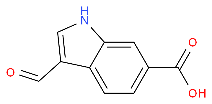3-formyl-1H-indole-6-carboxylic acid_Molecular_structure_CAS_)