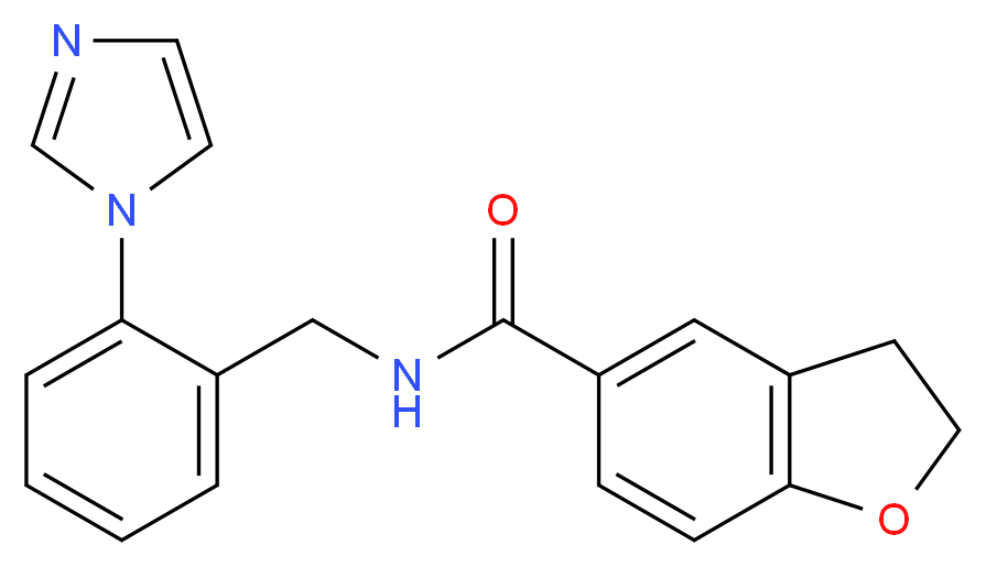 N-[2-(1H-imidazol-1-yl)benzyl]-2,3-dihydro-1-benzofuran-5-carboxamide_Molecular_structure_CAS_)