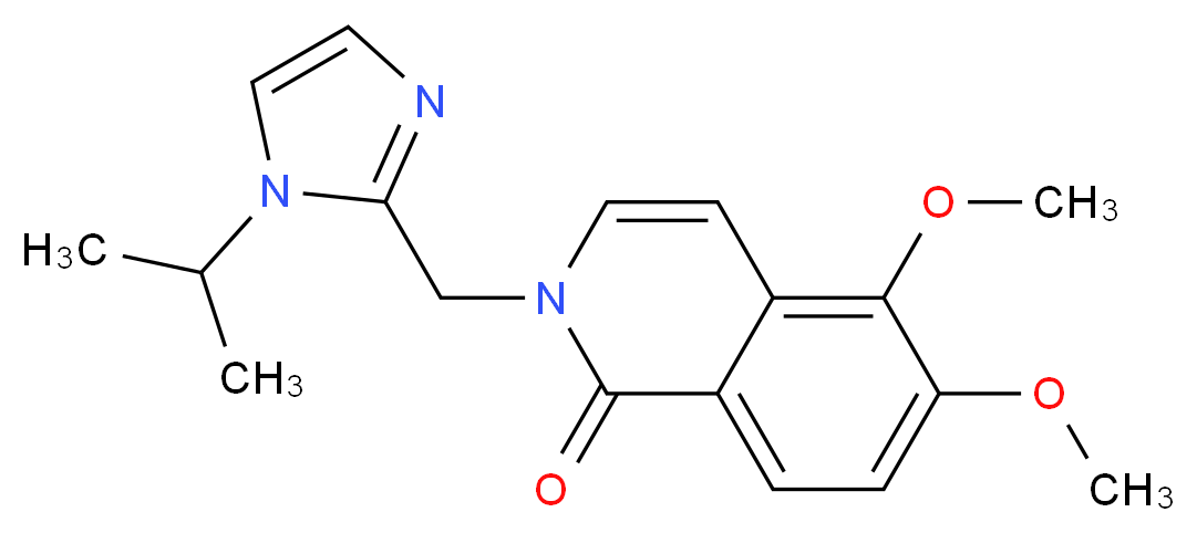 2-[(1-isopropyl-1H-imidazol-2-yl)methyl]-5,6-dimethoxyisoquinolin-1(2H)-one_Molecular_structure_CAS_)