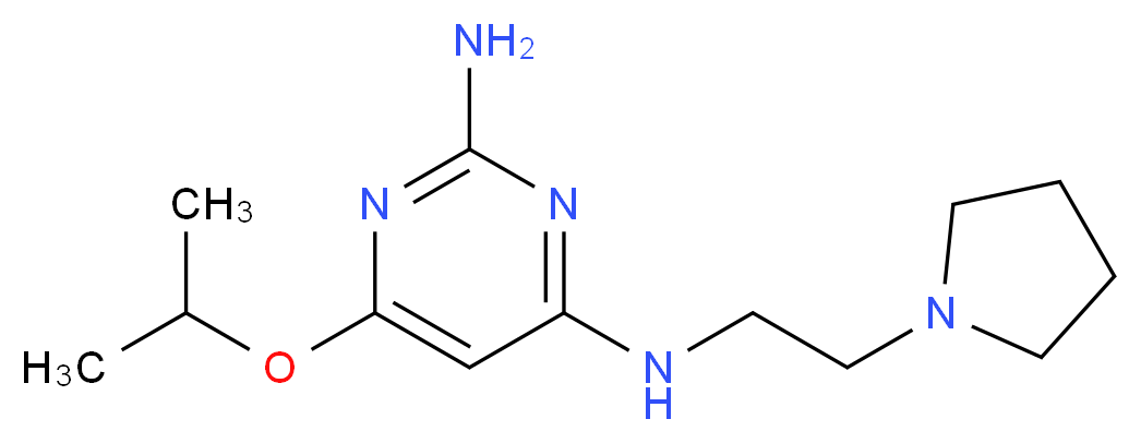 6-isopropoxy-N~4~-(2-pyrrolidin-1-ylethyl)pyrimidine-2,4-diamine_Molecular_structure_CAS_)