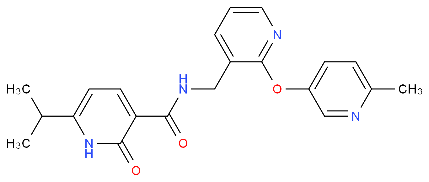 6-isopropyl-N-({2-[(6-methylpyridin-3-yl)oxy]pyridin-3-yl}methyl)-2-oxo-1,2-dihydropyridine-3-carboxamide_Molecular_structure_CAS_)