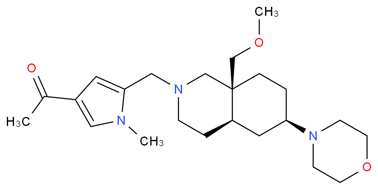 1-(5-{[(4aR*,6R*,8aS*)-8a-(methoxymethyl)-6-morpholin-4-yloctahydroisoquinolin-2(1H)-yl]methyl}-1-methyl-1H-pyrrol-3-yl)ethanone_Molecular_structure_CAS_)