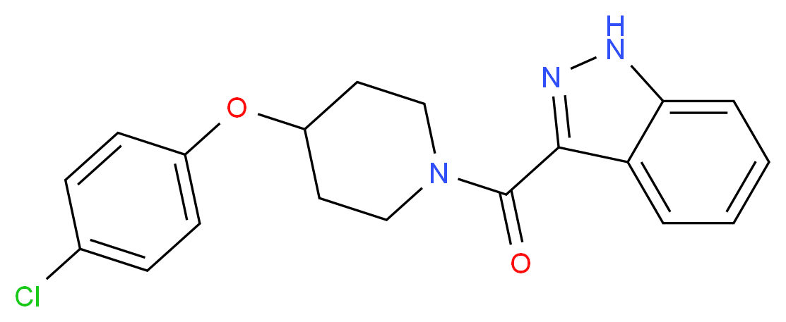 3-{[4-(4-chlorophenoxy)-1-piperidinyl]carbonyl}-1H-indazole_Molecular_structure_CAS_)