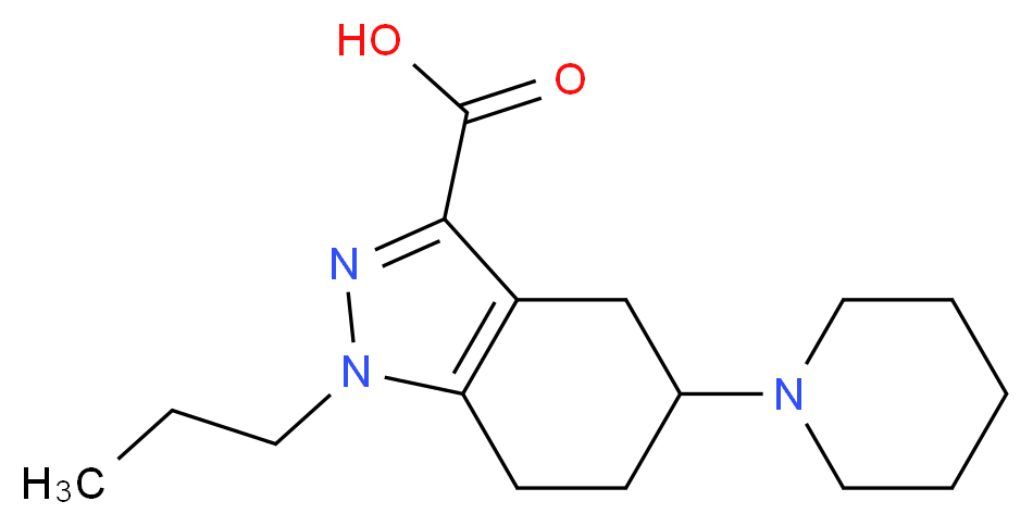 5-piperidin-1-yl-1-propyl-4,5,6,7-tetrahydro-1H-indazole-3-carboxylic acid_Molecular_structure_CAS_)