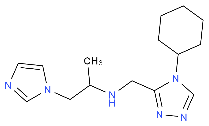 N-[(4-cyclohexyl-4H-1,2,4-triazol-3-yl)methyl]-1-(1H-imidazol-1-yl)propan-2-amine_Molecular_structure_CAS_)