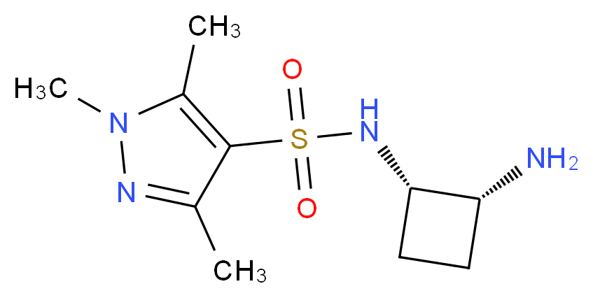 N-[(1S*,2R*)-2-aminocyclobutyl]-1,3,5-trimethyl-1H-pyrazole-4-sulfonamide_Molecular_structure_CAS_)